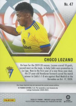 2020-21 Panini Mosaic La Liga #47 Choco Lozano Back