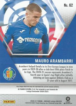 2020-21 Panini Mosaic La Liga #62 Mauro Arambarri Back