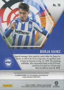 2020-21 Panini Mosaic La Liga #70 Borja Sainz Back