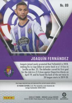 2020-21 Panini Mosaic La Liga #89 Joaquin Fernandez Back
