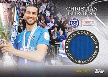 2018-19 Topps Portsmouth FC Checkatrade Trophy Winners #04 Chris Burgess Front