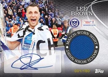 2018-19 Topps Portsmouth FC Checkatrade Trophy Winners - Signatures #02 Lee Brown Front