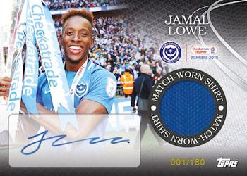 2018-19 Topps Portsmouth FC Checkatrade Trophy Winners - Signatures #07 Jamal Lowe Front