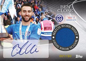 2018-19 Topps Portsmouth FC Checkatrade Trophy Winners - Signatures #09 Ben Close Front