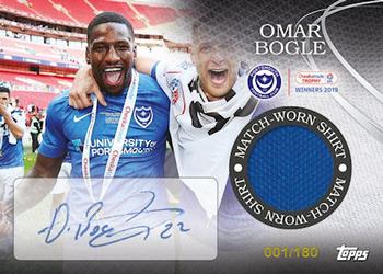 2018-19 Topps Portsmouth FC Checkatrade Trophy Winners - Signatures #10 Omar Bogle Front