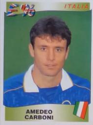 1996 Panini Europa Europe Stickers #243 Amedeo Carboni Front