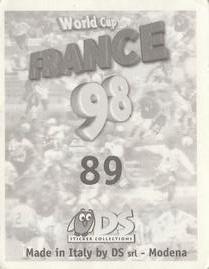 1998 DS World Cup France 98 Stickers #89 Ivan Zamorano Back