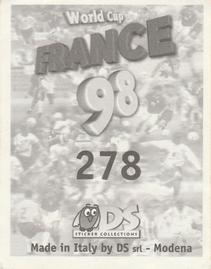 1998 DS World Cup France 98 Stickers #278 Reza Shahroudi / Muhammad Payaravani Back