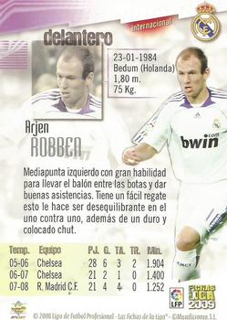 2008-09 Mundicromo Las Fichas de la Liga 2009 #16 Robben Back