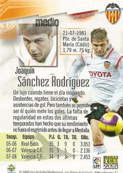 2008-09 Mundicromo Las Fichas de la Liga 2009 #261 Joaquín Back