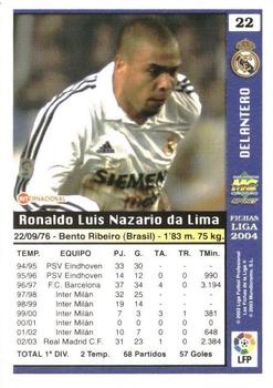 2003-04 Mundicromo Las Fichas de la Liga 2004 #22 Ronaldo Back