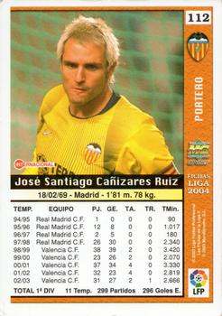 2003-04 Mundicromo Las Fichas de la Liga 2004 #112 Cañizares Back