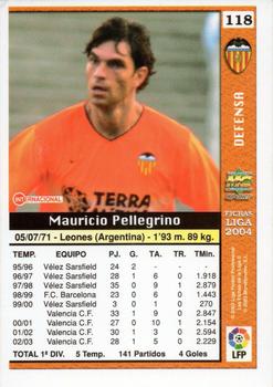 2003-04 Mundicromo Las Fichas de la Liga 2004 #118 Pellegrino Back