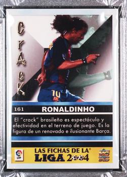 2003-04 Mundicromo Las Fichas de la Liga 2004 #161 Ronaldinho Back