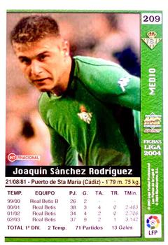2003-04 Mundicromo Las Fichas de la Liga 2004 #209 Joaquin Back