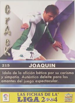 2003-04 Mundicromo Las Fichas de la Liga 2004 #215 Joaquin Back