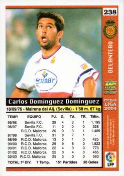 2003-04 Mundicromo Las Fichas de la Liga 2004 #238a Carlos Back