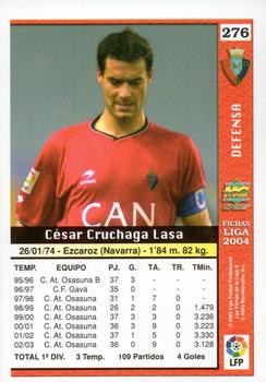 2003-04 Mundicromo Las Fichas de la Liga 2004 #276 Cruchaga Back