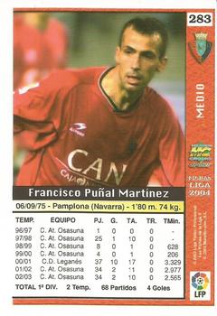2003-04 Mundicromo Las Fichas de la Liga 2004 #283 Puñal Back