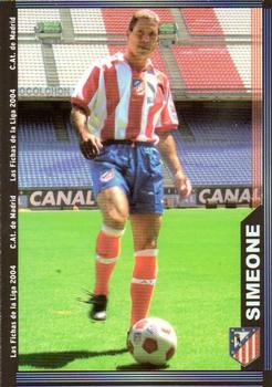 2003-04 Mundicromo Las Fichas de la Liga 2004 #311 Simeone Front