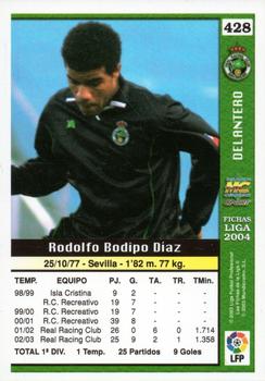 2003-04 Mundicromo Las Fichas de la Liga 2004 #428 Bodipo Back