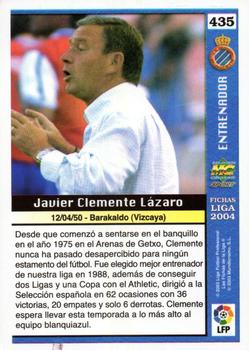 2003-04 Mundicromo Las Fichas de la Liga 2004 #435 Clemente Back