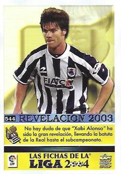 2003-04 Mundicromo Las Fichas de la Liga 2004 #544 Xabi Alonso Back