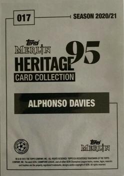 2020-21 Topps Merlin Heritage 95 #017 Alphonso Davies Back