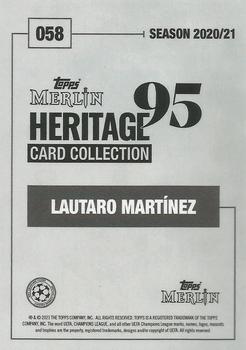 2020-21 Topps Merlin Heritage 95 #058 Lautaro Martínez Back