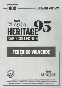 2020-21 Topps Merlin Heritage 95 - Black and White Background #002 Federico Valverde Back