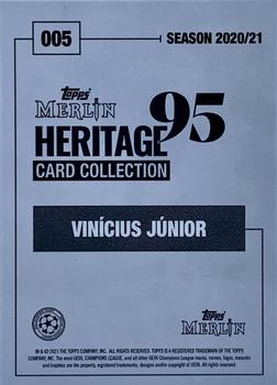 2020-21 Topps Merlin Heritage 95 - Black and White Background #005 Vinícius Júnior Back