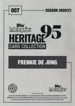 2020-21 Topps Merlin Heritage 95 - Black and White Background #007 Frenkie de Jong Back
