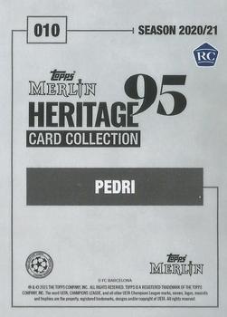 2020-21 Topps Merlin Heritage 95 - Black and White Background #010 Pedri Back