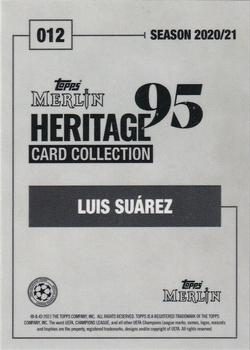 2020-21 Topps Merlin Heritage 95 - Black and White Background #012 Luis Suarez Back