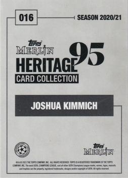 2020-21 Topps Merlin Heritage 95 - Black and White Background #016 Joshua Kimmich Back
