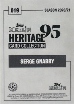 2020-21 Topps Merlin Heritage 95 - Black and White Background #019 Serge Gnabry Back
