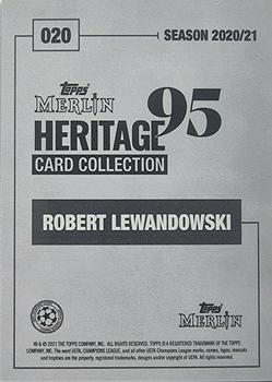2020-21 Topps Merlin Heritage 95 - Black and White Background #020 Robert Lewandowski Back