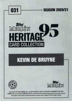 2020-21 Topps Merlin Heritage 95 - Black and White Background #031 Kevin De Bruyne Back