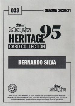 2020-21 Topps Merlin Heritage 95 - Black and White Background #033 Bernardo Silva Back
