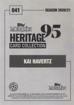 2020-21 Topps Merlin Heritage 95 - Black and White Background #041 Kai Havertz Back