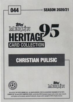 2020-21 Topps Merlin Heritage 95 - Black and White Background #044 Christian Pulišić Back
