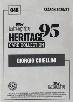 2020-21 Topps Merlin Heritage 95 - Black and White Background #046 Giorgio Chiellini Back