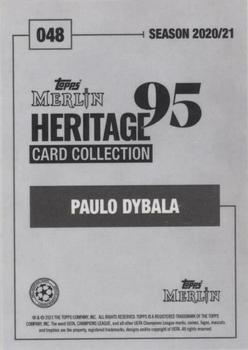 2020-21 Topps Merlin Heritage 95 - Black and White Background #048 Paulo Dybala Back