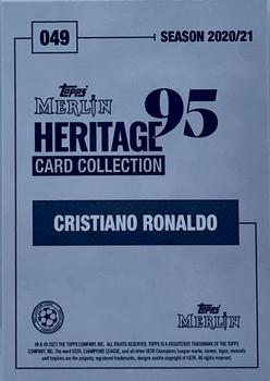 2020-21 Topps Merlin Heritage 95 - Black and White Background #049 Cristiano Ronaldo Back
