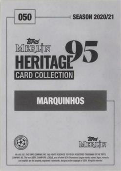 2020-21 Topps Merlin Heritage 95 - Black and White Background #050 Marquinhos Back