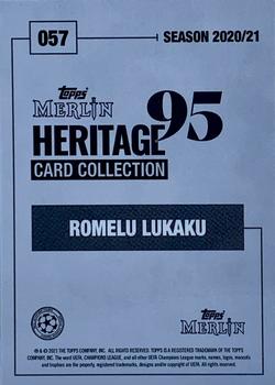 2020-21 Topps Merlin Heritage 95 - Black and White Background #057 Romelu Lukaku Back