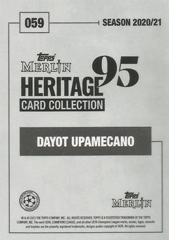 2020-21 Topps Merlin Heritage 95 - Black and White Background #059 Dayot Upamecano Back
