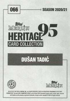 2020-21 Topps Merlin Heritage 95 - Black and White Background #066 Dušan Tadić Back