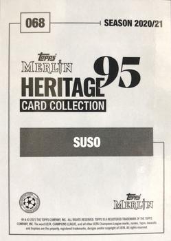 2020-21 Topps Merlin Heritage 95 - Black and White Background #068 Suso Back