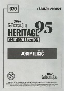2020-21 Topps Merlin Heritage 95 - Black and White Background #070 Josip Iličić Back
